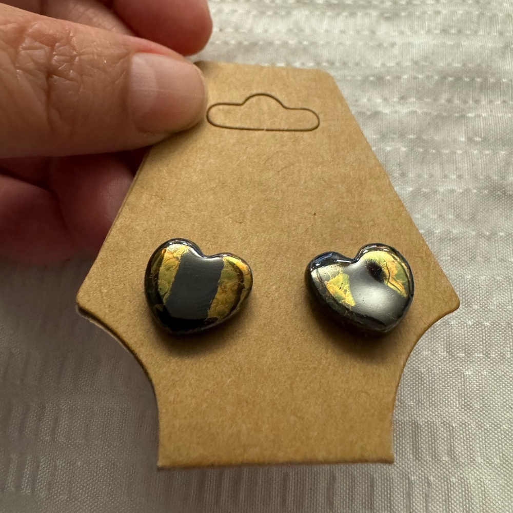 Cute heart shaped earrings
